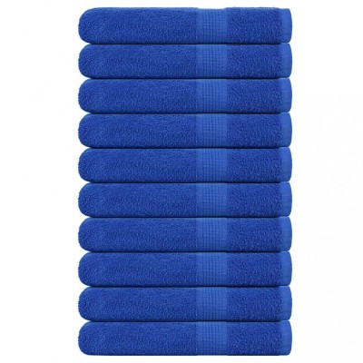 vidaXL Prosoape 10 buc Albastru 100x200 cm 360 g/m&amp;sup2; 100% bumbac foto