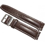 Cumpara ieftin Curea Premium din Piele Naturală pentru Swatch 19mm &ndash; Brown Heritage Edition