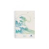 Caiet a5 70f spirala patratele motiv wave greenline, Herlitz