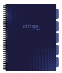 Caiet cu Spirala si Separatoare Strigo Pads Project Book Basic A4, Matematica, Albastru Inchis