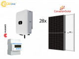 Cumpara ieftin Kit sistem fotovoltaic 15KW, invertor Huawei cu 28 panouri Canadian Solar 550W