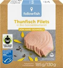 File de Ton in Ulei de Floarea Soarelui Bio 185gr Followfish Cod: 561543 foto