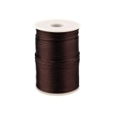 Cumpara ieftin Snur satinat pentru kumihimo, diametru 2 mm, rola 95 m, Maro inchis