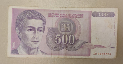 Iugoslavia - 500 Dinari / dinara (1992) foto