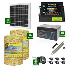 Pachet Gard electric 6,6j putere cu Panou Solar si 2000m de fir 160Kg