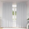 Perdele cu perdele 2 pcs Gri deschis 260 x 140 cm Poliester