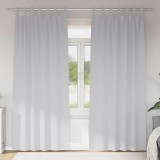 Perdele cu perdele 2 pcs Gri deschis 260 x 140 cm Poliester