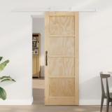 Ușă glisantă cu set de hardware 73.5x198.5 cm din lemn masiv pin