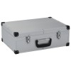 Valiza Scule Gossi Aluminiu 46x33x16cm, 6 Compartimente, 17 Buzunare, Argintiu, Incuietoare cu Cheie, Cutie Portabila pentru Scule