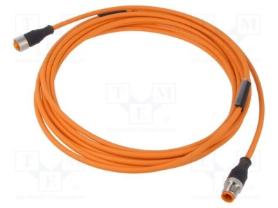 Cablu pentru senzori și automatizări LUMBERG AUTOMATION 4 pini 5m portocaliu PUR foto