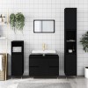 VidaXL Dulap pentru baie, negru, 80x33x60 cm, lemn compozit 831645