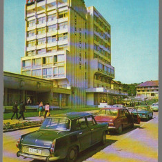 CPI B 12291 CARTE POSTALA - ZALAU. HOTEL POROLISSUM, AUTOTURISM DE EPOCA