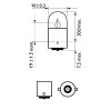 BEC AUXILIAR R5W BA15s 12V SET 10 buc PHILIPS 78138