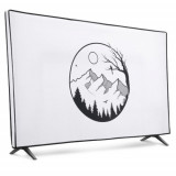 Husa de praf pentru televizor 49-50 inch, Kwmobile, Alb/Negru, Textil, 52798.06