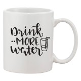 Cana alba personalizata &#039;Drink more water&#039;, INOVATIX&reg;. 330ml, Oem
