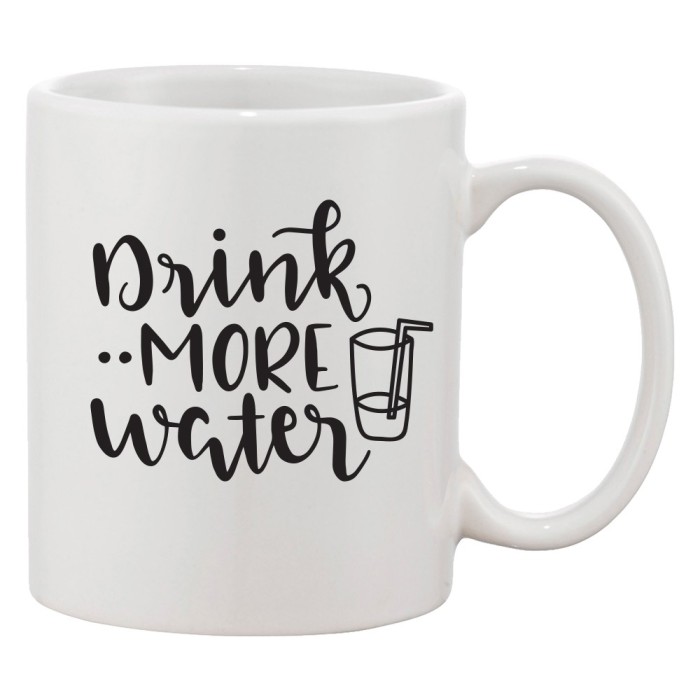 Cana alba personalizata &#039;Drink more water&#039;, INOVATIX&reg;. 330ml