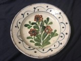 Arta si Traditie - Farfurie cu flori marcaj URCC Turda mijlocul sec XX !