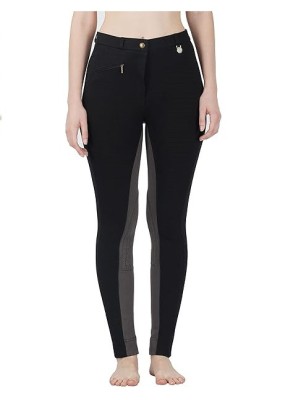 Pantaloni echitatie pentru femei AVON, elastici, negru, 24W - OUTLET foto