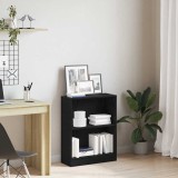 Cumpara ieftin Dulap pentru cărți, negru, 60x24x76 cm, lemn prelucrat