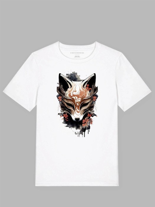 Tricou alb, Fox, bumbac 100%