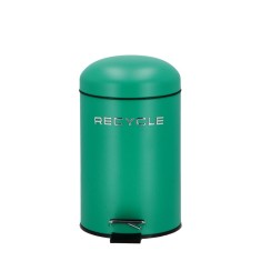 Cos gunoi cu pedala metal verde 17 x 25 cm, 3 L