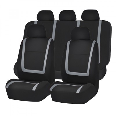 Set huse scaun auto ieftine, Universale 9 piese, model GREY LINE - GRI foto