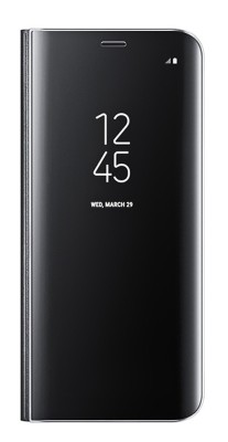 Husa compatibila cu Samsung Galaxy S8 Plus, Protectie Flip Cover, Clear View, Mirror, Stand, Negru foto