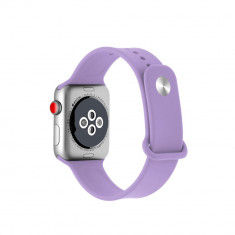 Curea compatibila Apple Watch 1/2/3/4, silicon, 42/44mm, violet foto