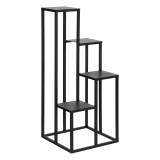 Suport plante Atmosphera cu 4 niveluri, structura metalica, 36x36x87 cm, negru Household NewTrend
