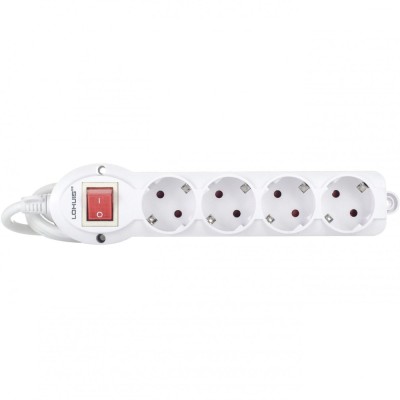 Prelungitor Lohuis 4 prize, 3 m, 3500W, 3 x 1.5 mmp, contact de protectie, intrerupator foto