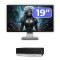 Pachet Calculator Second Hand HP ProDesk 800 G3 SFF, Intel Core i5-7500 3.40 - 3.80GHz, 16GB DDR4, 500GB SSD + 1TB HDD, DVD-ROM + Monitor 19&amp;quot; New