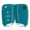 Husa Cheie Auto pentru VW / Skoda / Seat - 3 Butoane, kwmobile, Silicon, Verde, 46967.22