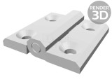 Balama tehnopolimer albă 50mm