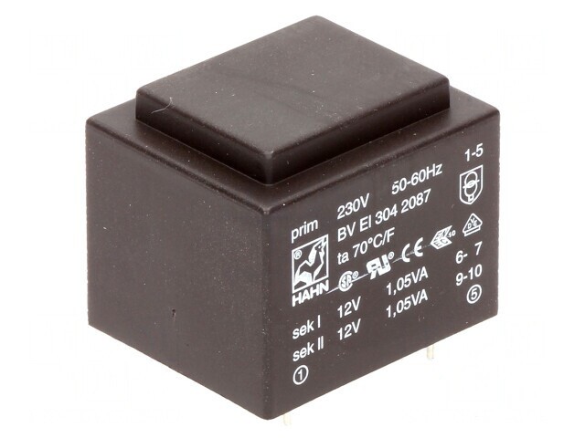 Transformator &icirc;ncapsulat 2,1VA 230V la 12V PCB