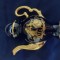 Ceainic MIC Limoges Cobalt pictat cu aur 22k Scena tandra
