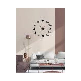 Cumpara ieftin Ceas de perete 3D - Inima Fluture Pisica 35x35 cm