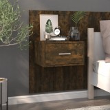 vidaXL Noptieră de perete, stejar fumuriu 816952