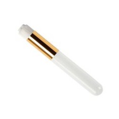 Pensulă curățare gene, plastic, alb/auriu, 10 cm