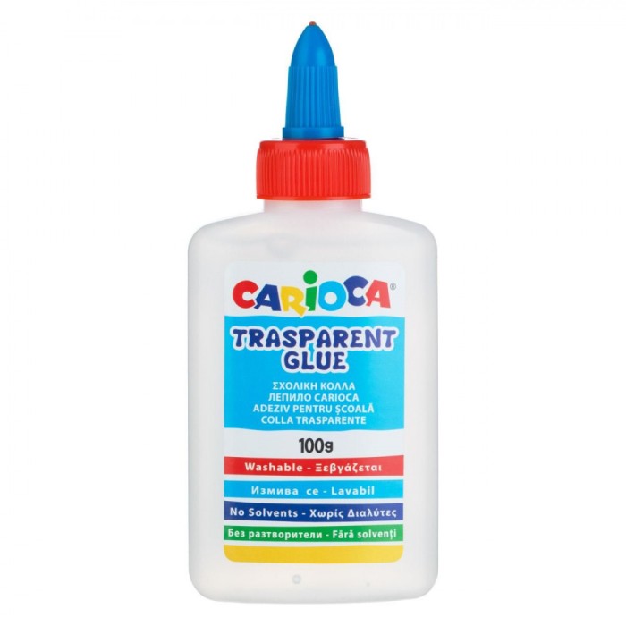Adeziv Transparent, Carioca, Capacitate 100g, Fără Solvenți, Lavabil