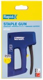 Capsator manual Rapid MT20, albastru, cu 200 capse, 45x92x185 mm