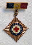Donator de Onoare - Crucea Rosie RSR, distinctie de merit, Insigna rara