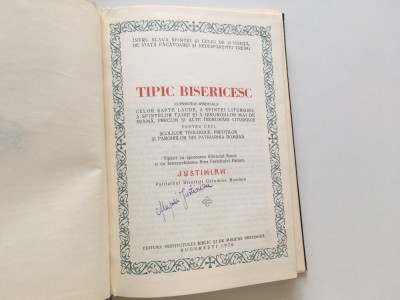 TIPIC BISERICESC 1976 TIPARIT CU APROBAREA SF. SINOD SI A PF JUSTINIAN- TEXT REDACTAT DE IPS TEOCTIST, PR. ENE BRANISTE...- PRIMA EDITIE UNIFORMIZATA foto