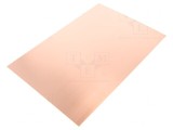 Placă laminată FR4 epoxidică 0,6mm dublă față 233x160mm