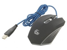 Mouse optic USB cu 6 butoane negru/albastru