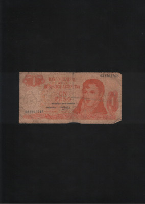 Argentina 1 peso 1974 seria03856374 uzata foto