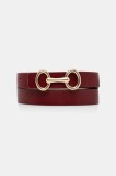 Answear Lab curea de piele culoarea bordo