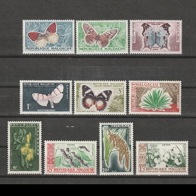 Fluturi Sc. 306 - 315 (Scott) Madagascar 1960 foto