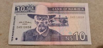 Namibia - 10 dollars 1993. foto