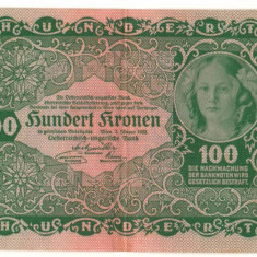 SV * Austria 100 KRONEN / COROANE 1922 * - AUNC