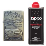 Bricheta Tip Zippo, 3D Relief, Metalica, King of 4wd si Lichid Zippo 125 ml M1